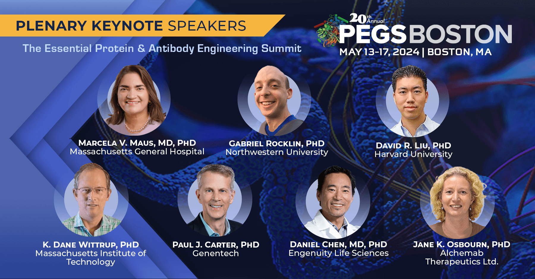 Plenary Keynote Sessions at the PEGS Boston Summit Protein & Antibody